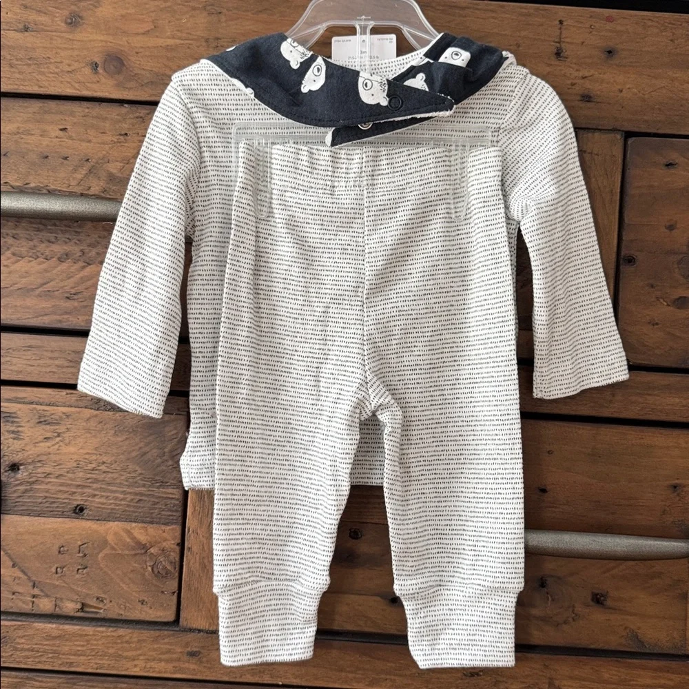 NWT Carter's Baby Boy 4-Piece Bear Sleep & Play Take Home Bundle - 3M